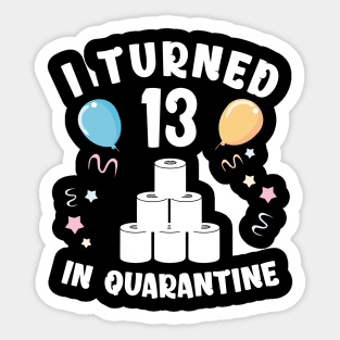 I Turned 13 In Quarantine Sticker